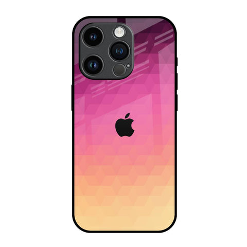 Geometric Pink Diamond iPhone 14 Pro Glass Back Cover Online