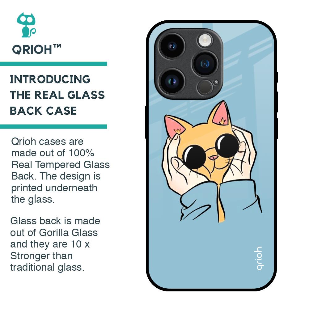 Adorable Cute Kitty Glass Case For iPhone 14 Pro