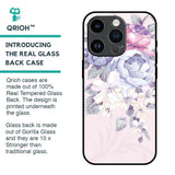 Elegant Floral Glass Case for iPhone 14 Pro