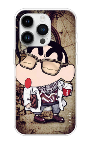 Nerdy Shinchan iPhone 14 Pro Back Cover