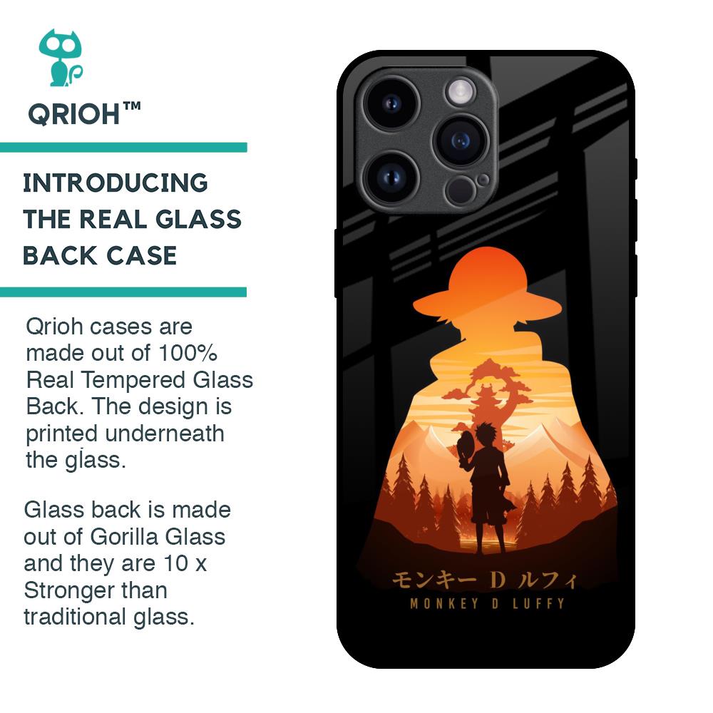 Luffy One Piece Glass Case for iPhone 14 Pro Max