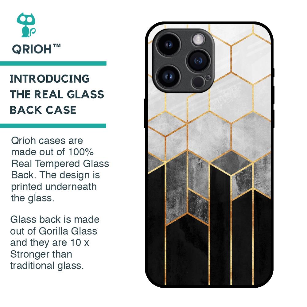 Tricolor Pattern Glass Case for iPhone 14 Pro Max