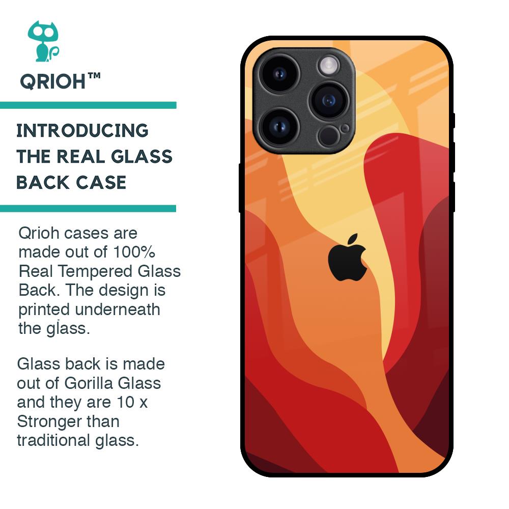 Magma Color Pattern Glass Case for iPhone 14 Pro Max