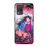 Radha Krishna Art Realme 9 5G Glass Back Cover Online