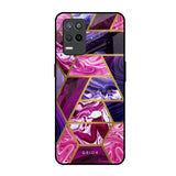 Electroplated Geometric Marble Realme 9 5G Glass Back Cover Online