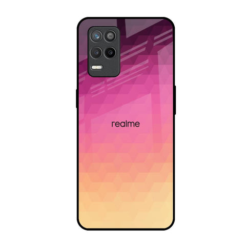 Geometric Pink Diamond Realme 9 5G Glass Back Cover Online