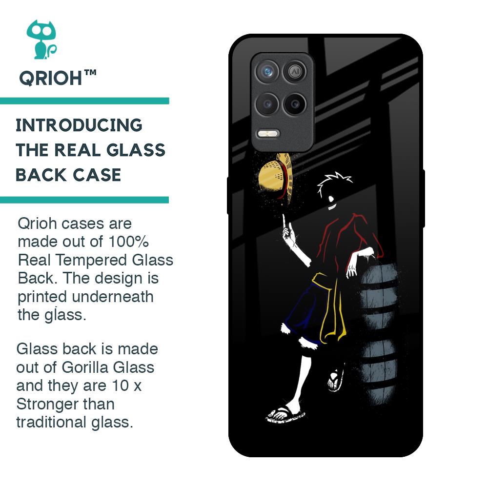 Luffy Line Art Glass Case for Realme 9 5G