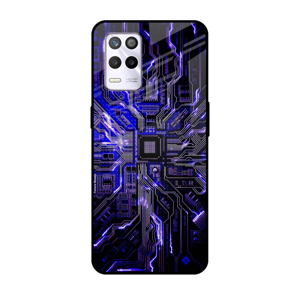Techno Color Pattern Realme 9 5G Glass Cases & Covers Online