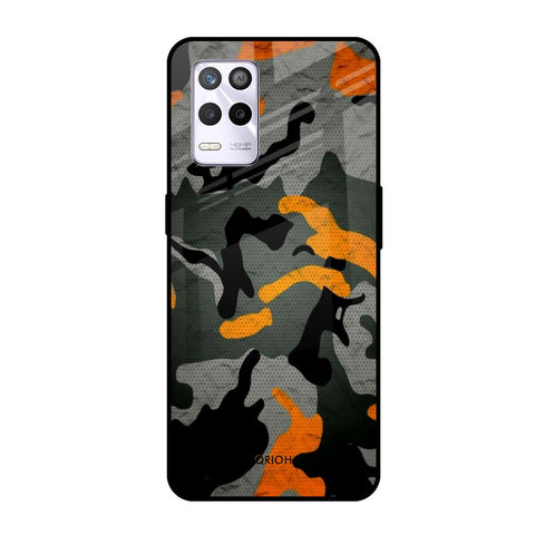 Camouflage Orange Realme 9 5G Glass Cases & Covers Online