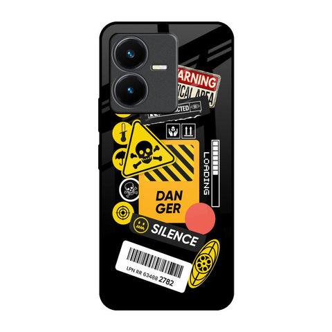 Danger Signs Vivo Y22 Glass Back Cover Online