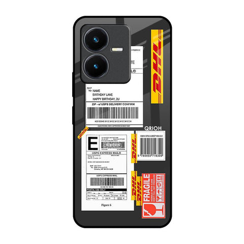 Cool Barcode Label Vivo Y22 Glass Back Cover Online