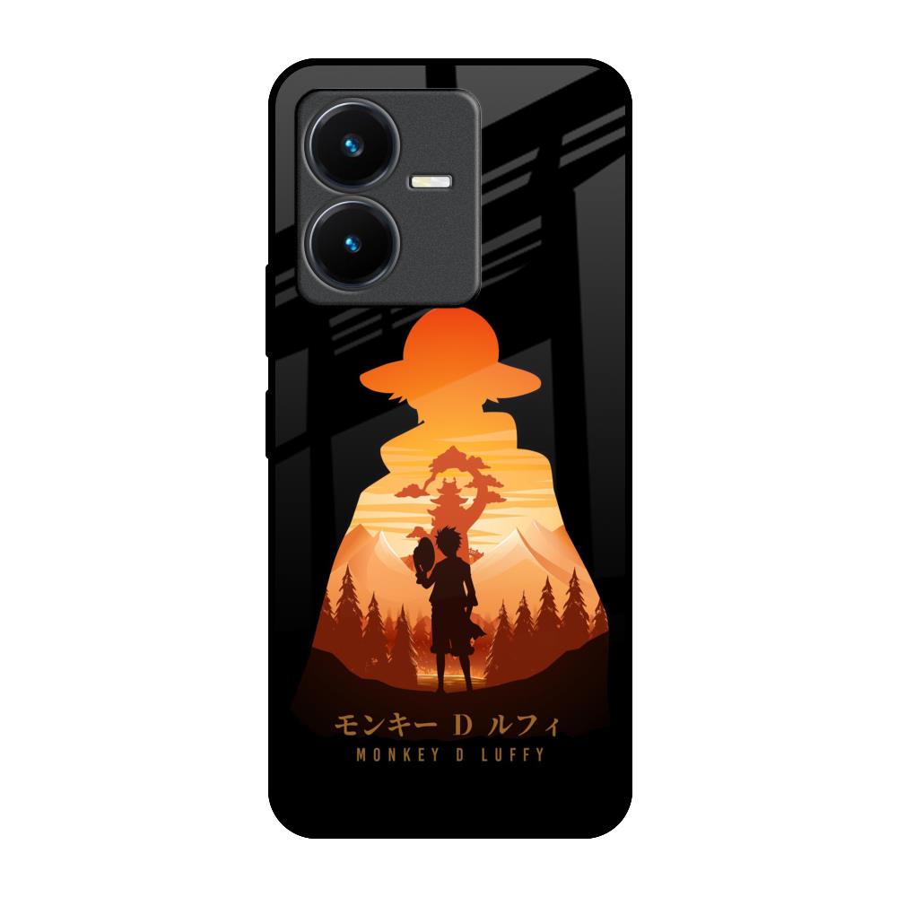 Luffy One Piece Vivo Y22 Glass Back Cover Online