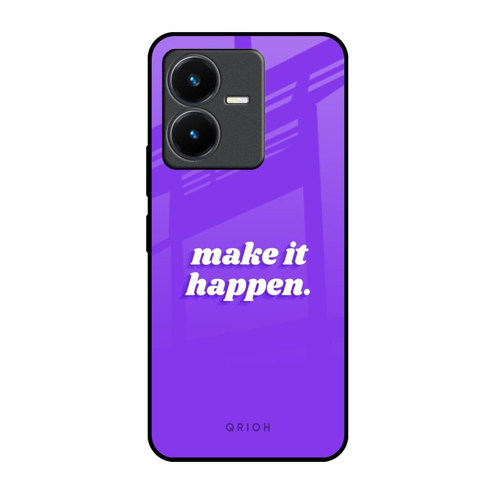Make it Happen Vivo Y22 Glass Back Cover Online