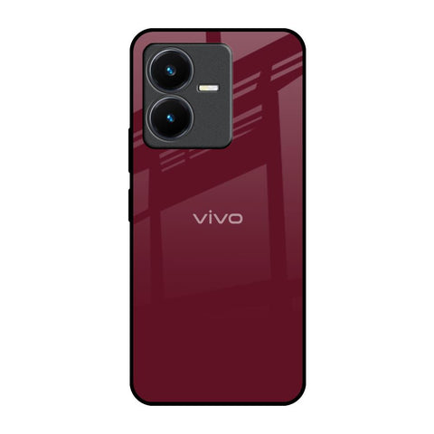 Classic Burgundy Vivo Y22 Glass Back Cover Online