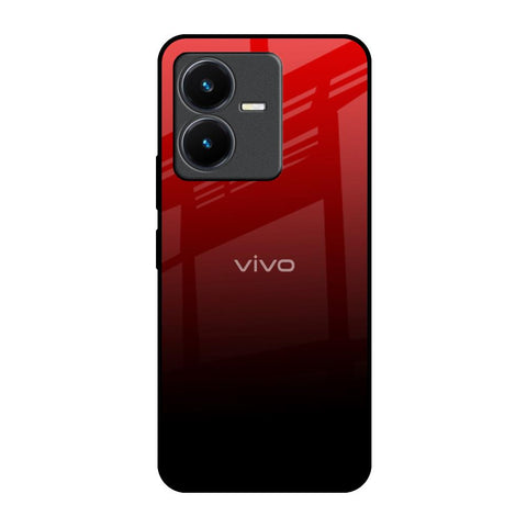 Maroon Faded Vivo Y22 Glass Back Cover Online