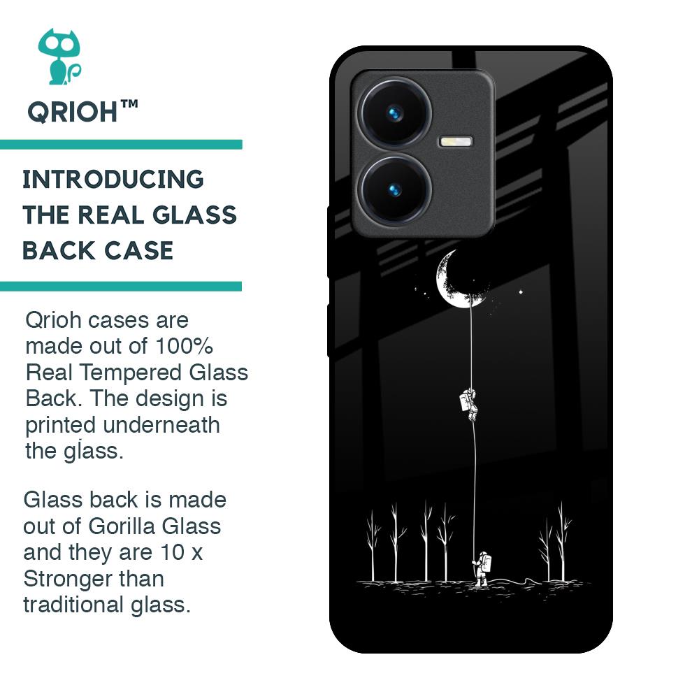 Catch the Moon Glass Case for Vivo Y22