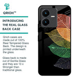 Colorful Leaves Glass Case for Vivo Y22