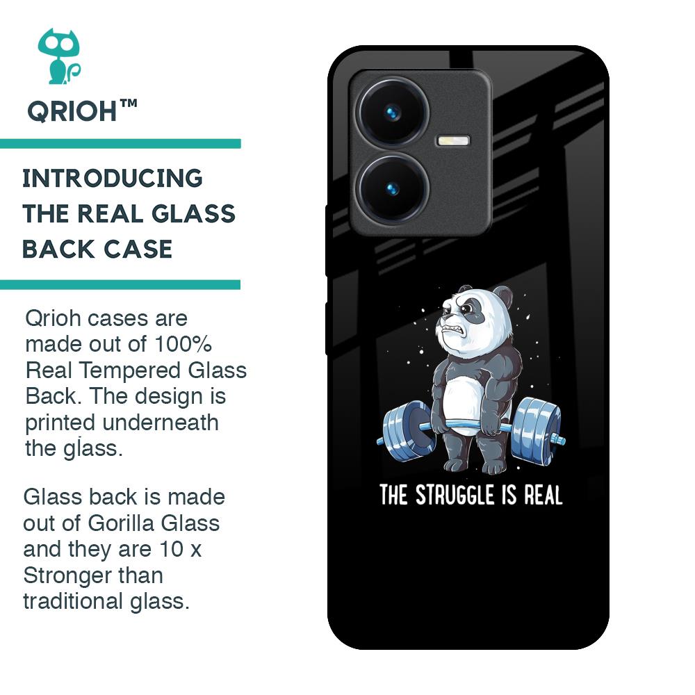 Real Struggle Glass Case for Vivo Y22
