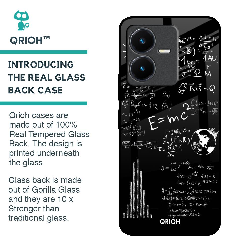 Funny Math Glass Case for Vivo Y22