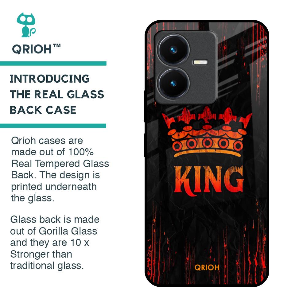 Royal King Glass Case for Vivo Y22