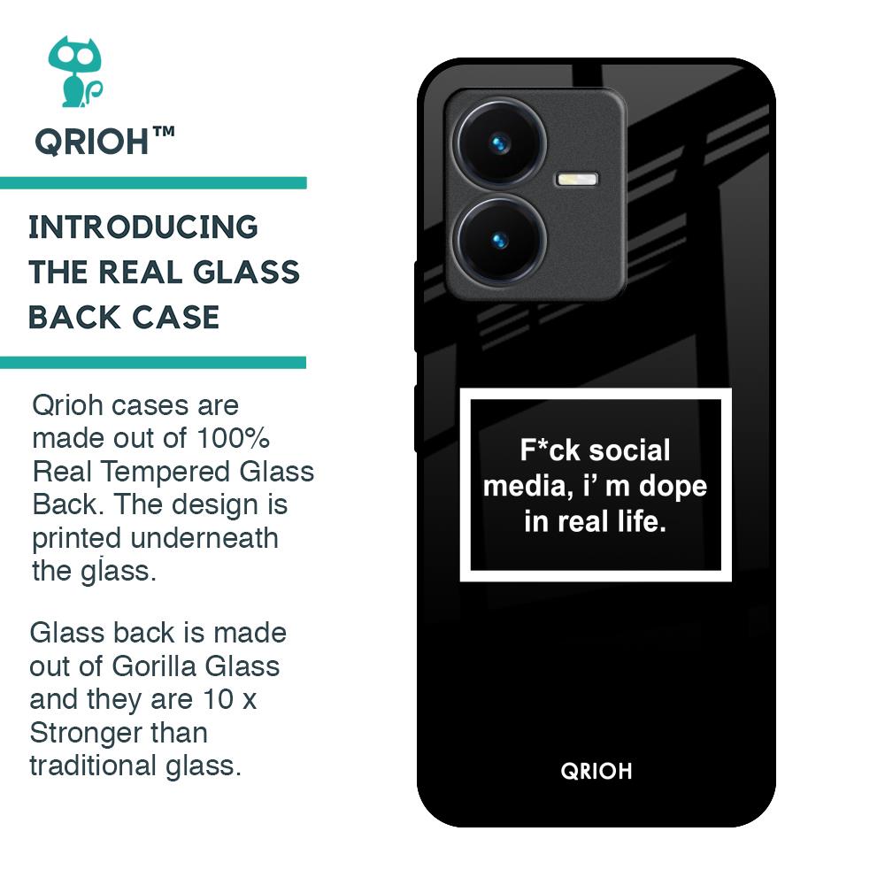 Dope In Life Glass Case for Vivo Y22
