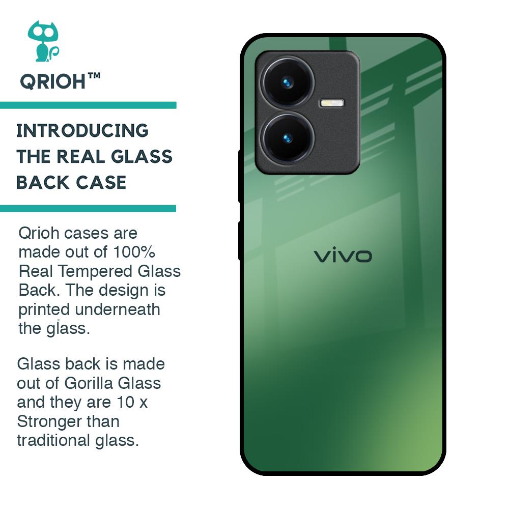 Green Grunge Texture Glass Case for Vivo Y22