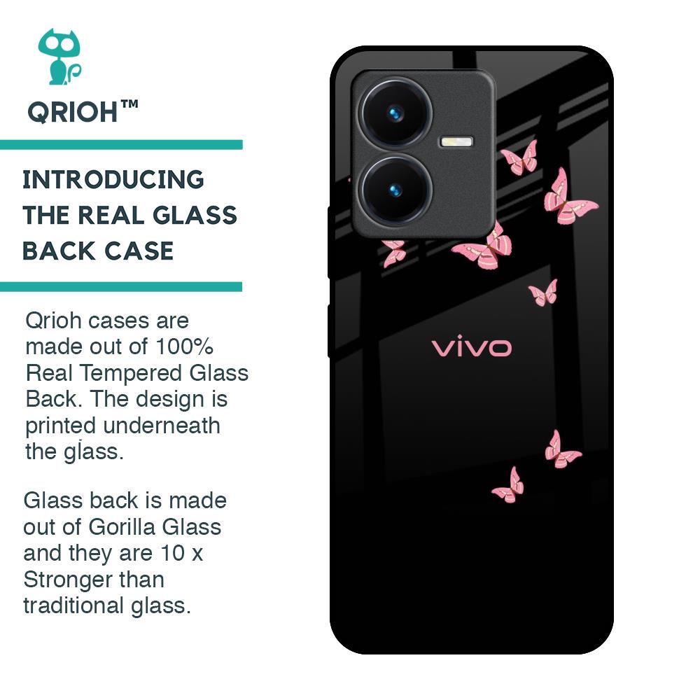 Fly Butterfly Glass Case for Vivo Y22