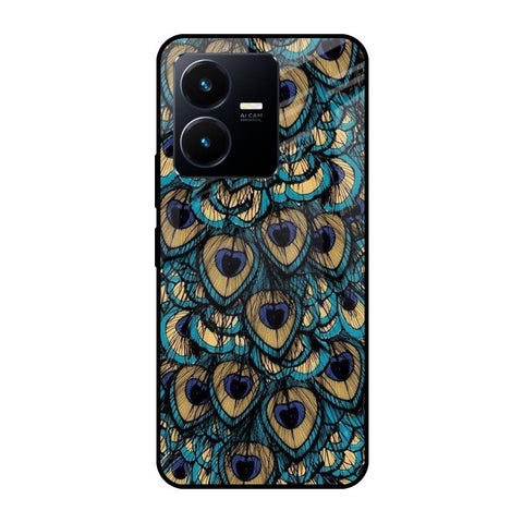 Peacock Feathers Vivo Y22 Glass Cases & Covers Online