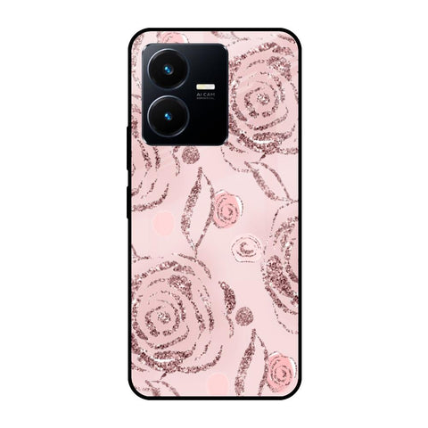 Shimmer Roses Vivo Y22 Glass Cases & Covers Online
