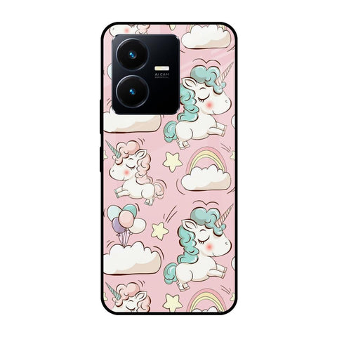Balloon Unicorn Vivo Y22 Glass Cases & Covers Online