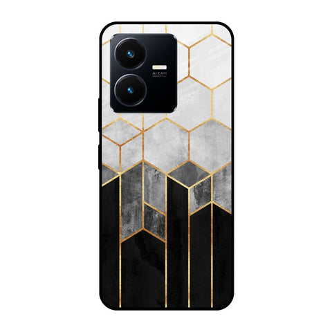 Tricolor Pattern Vivo Y22 Glass Cases & Covers Online