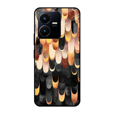 Bronze Abstract Vivo Y22 Glass Cases & Covers Online