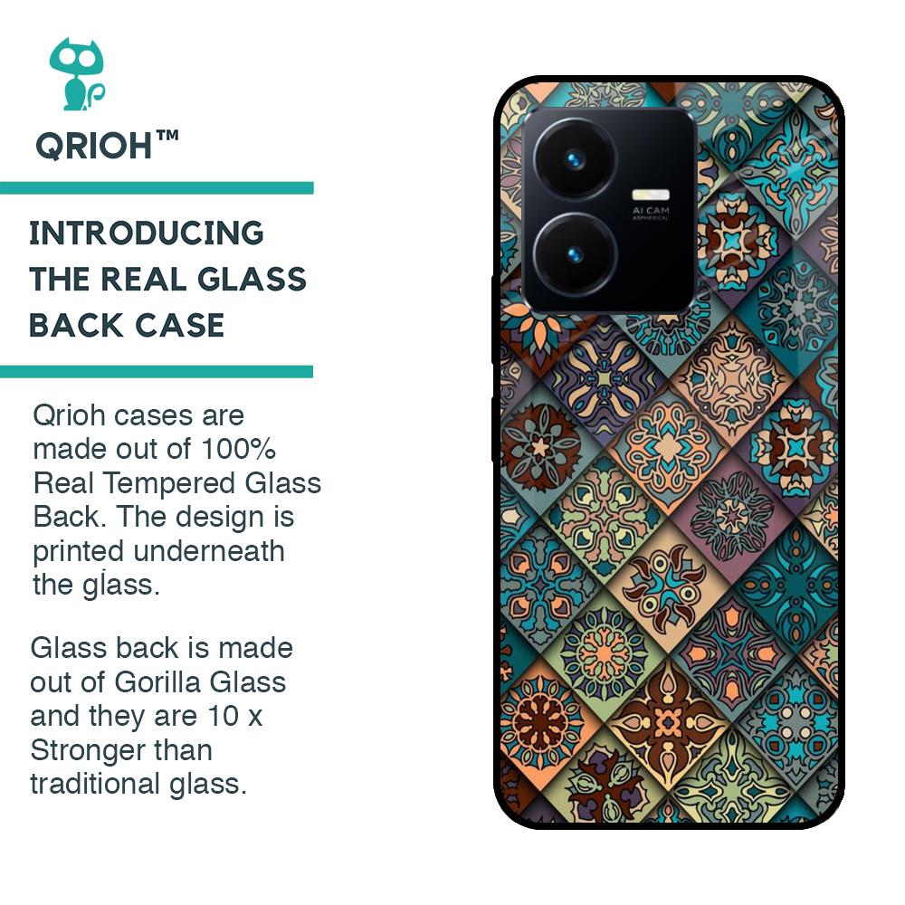 Retro Art Glass case for Vivo Y22