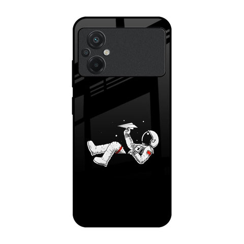Space Traveller Poco M5 Glass Back Cover Online