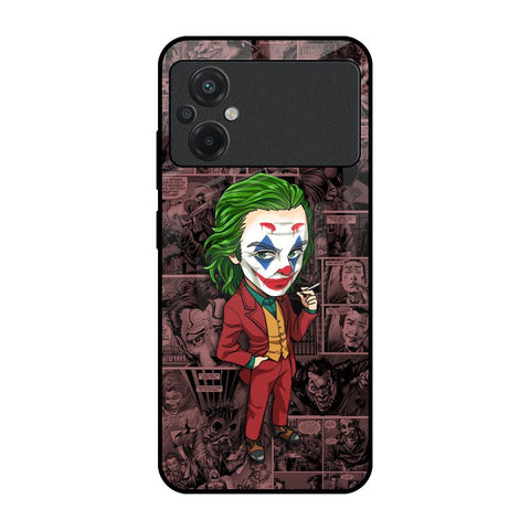 Joker Cartoon Poco M5 Glass Back Cover Online