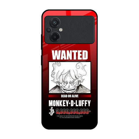 Luffy Wanted Poco M5 Glass Back Cover Online
