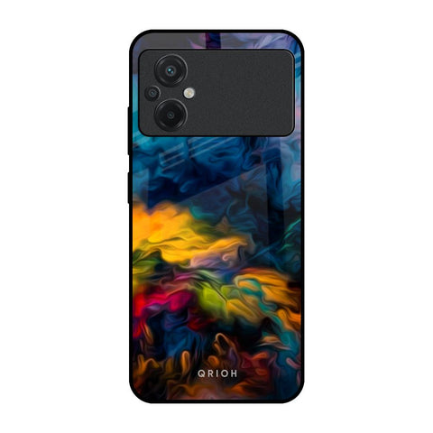 Multicolor Oil Painting Poco M5 Glass Back Cover Online