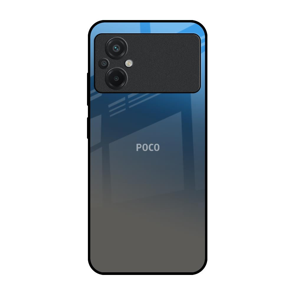 Blue Grey Ombre Poco M5 Glass Back Cover Online