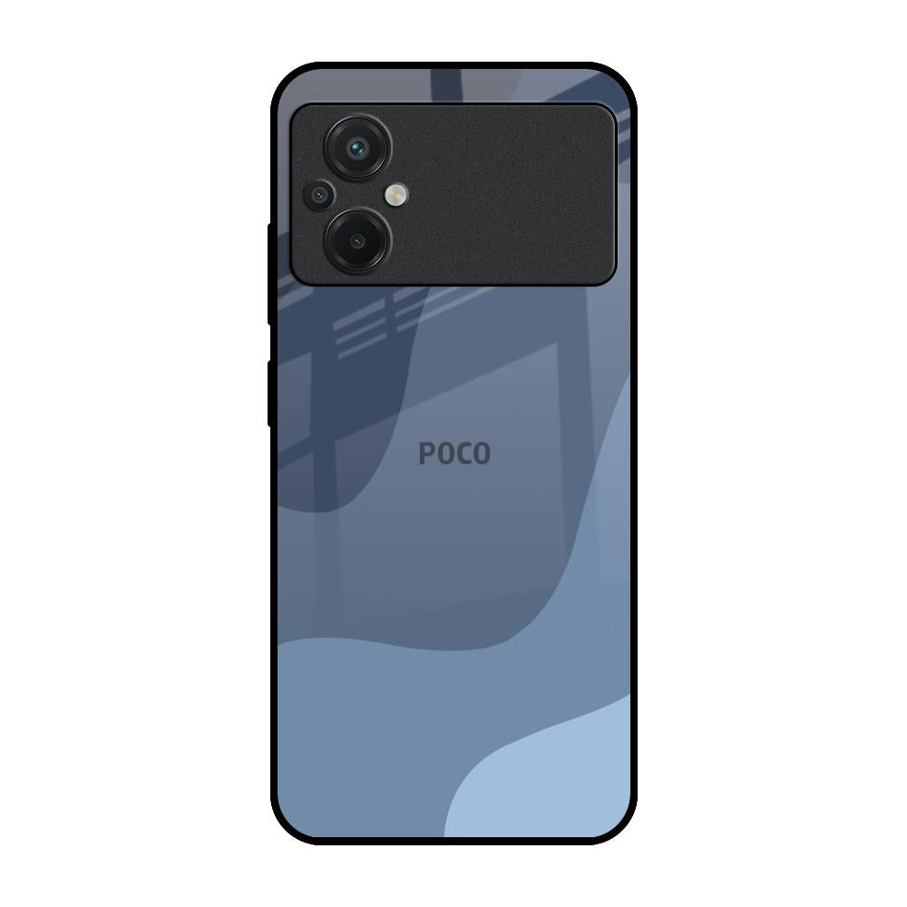 Navy Blue Ombre Poco M5 Glass Back Cover Online