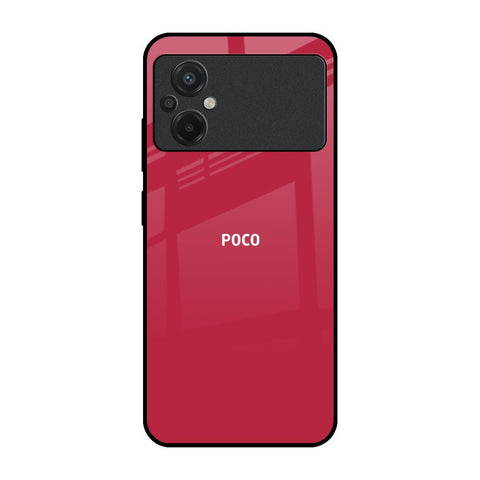 Solo Maroon Poco M5 Glass Back Cover Online