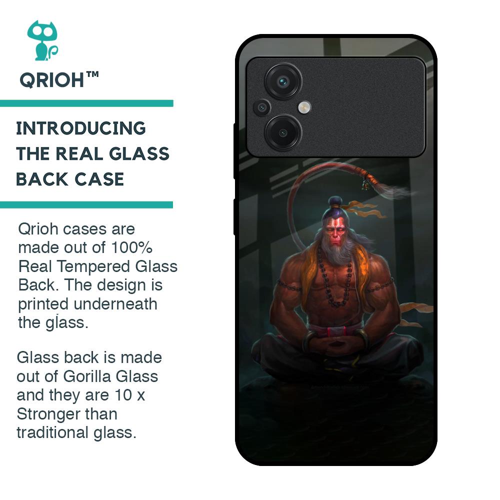 Lord Hanuman Animated Glass Case for Poco M5