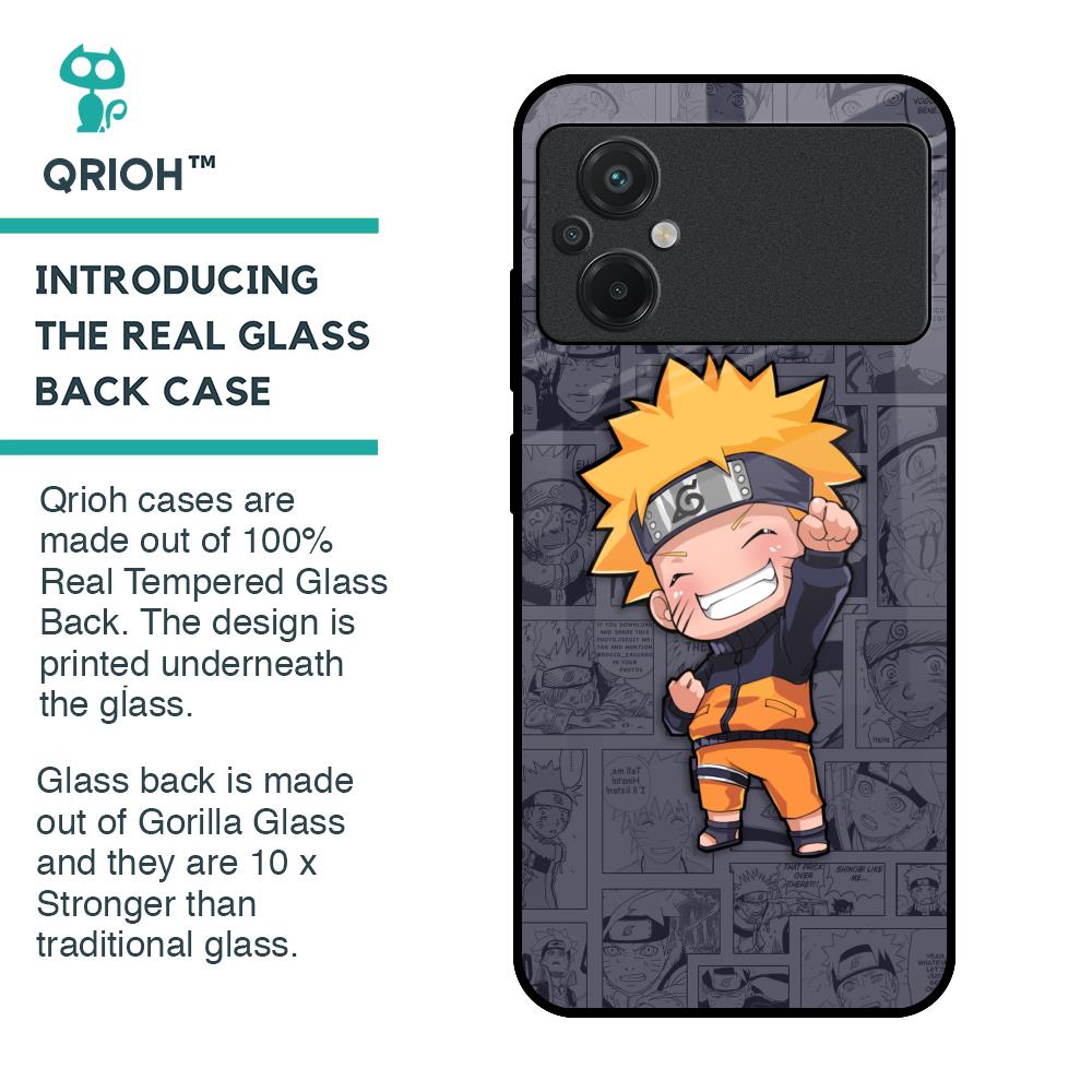 Orange Chubby Glass Case for Poco M5