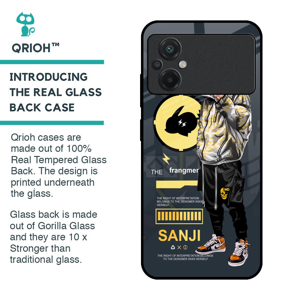 Cool Sanji Glass Case for Poco M5