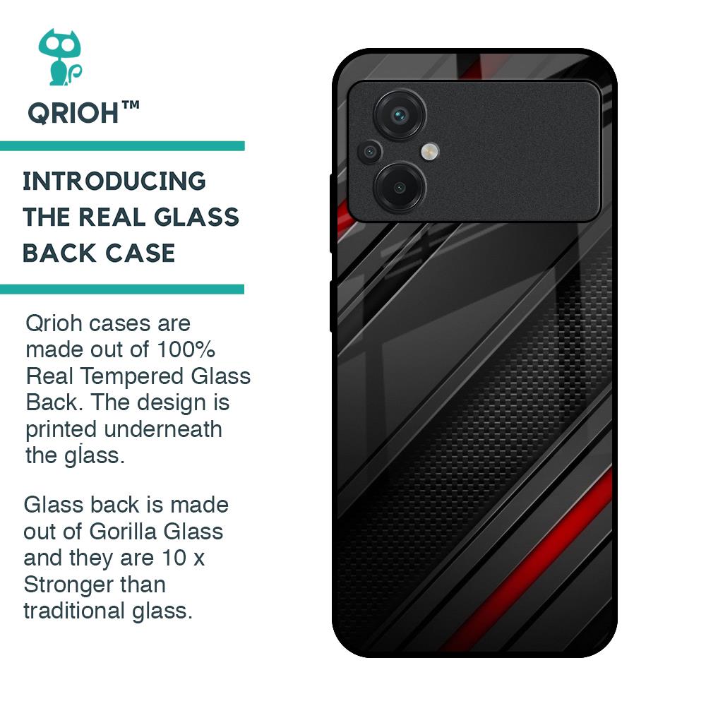 Modern Abstract Glass Case for Poco M5