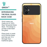 Orange Curve Pattern Glass Case for Poco M5