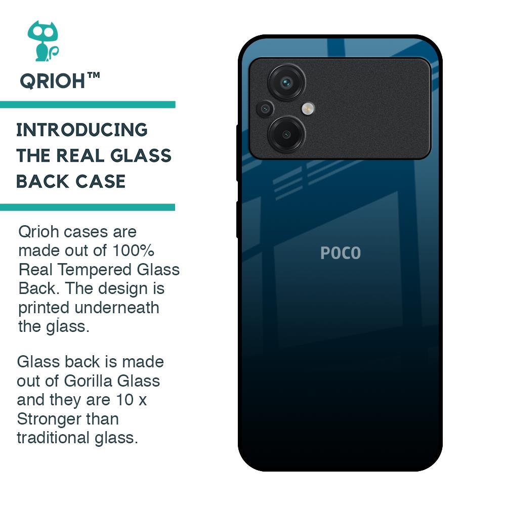 Sailor Blue Glass Case For Poco M5
