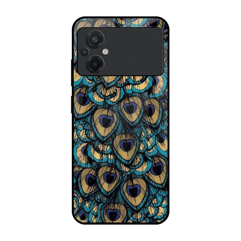Peacock Feathers Poco M5 Glass Cases & Covers Online