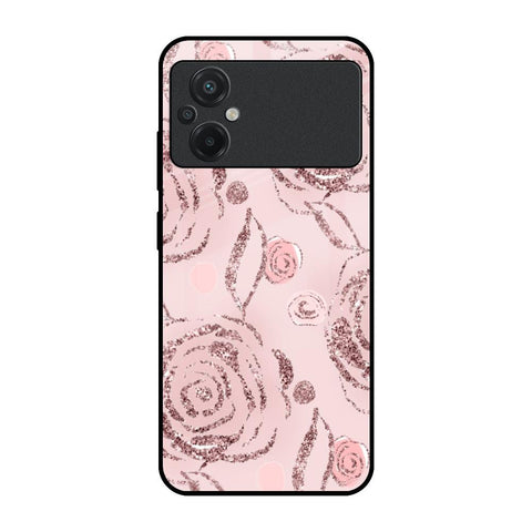 Shimmer Roses Poco M5 Glass Cases & Covers Online