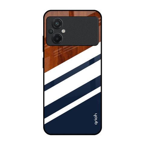 Bold Stripes Poco M5 Glass Cases & Covers Online