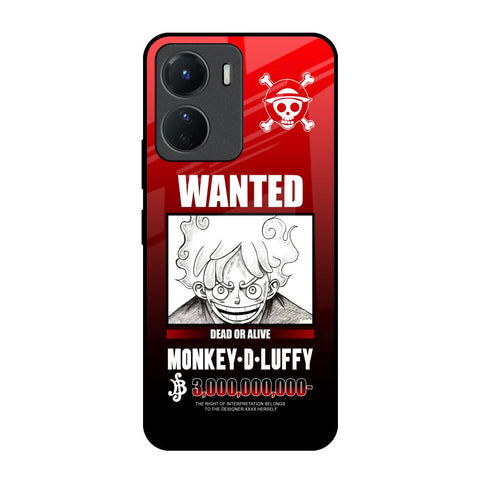 Luffy Wanted Vivo Y16 Glass Back Cover Online